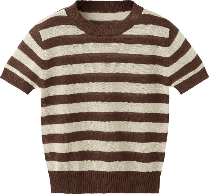 MANGO Stripe Crop Sweater | Nordstrom | Nordstrom