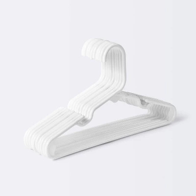 10ct Baby Clothes Hangers - White - Cloud Island™: BPA-Free, Strap Notches, Dresses, Shirts, Ta... | Target