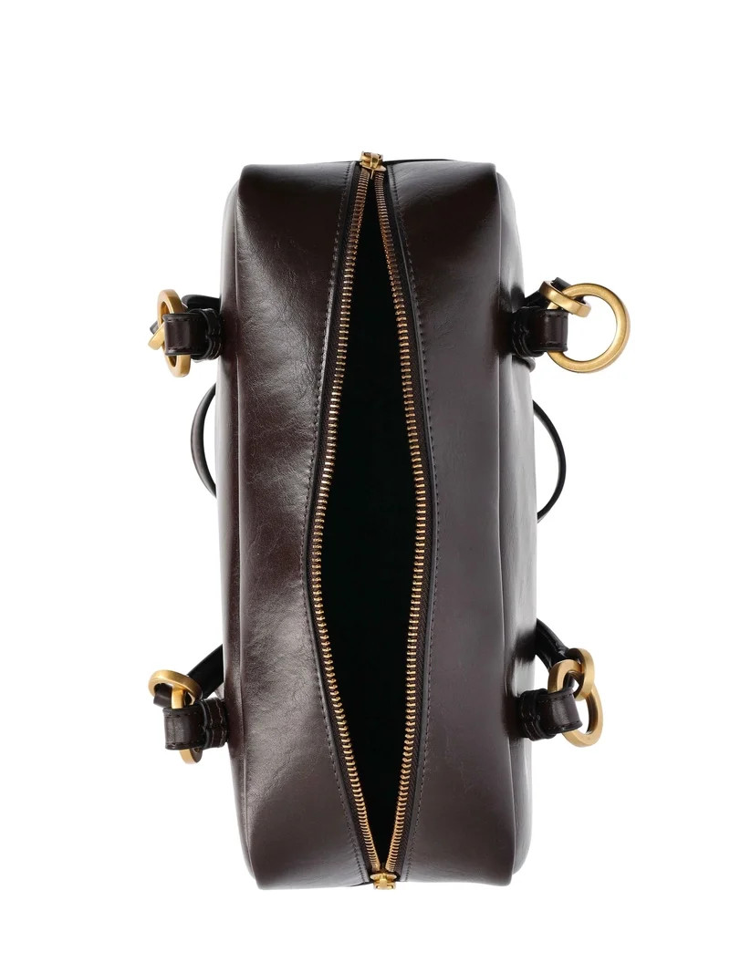 Scoop Women's Faux Suede Top Handle Shoulder Bag, Brown | Walmart (US)