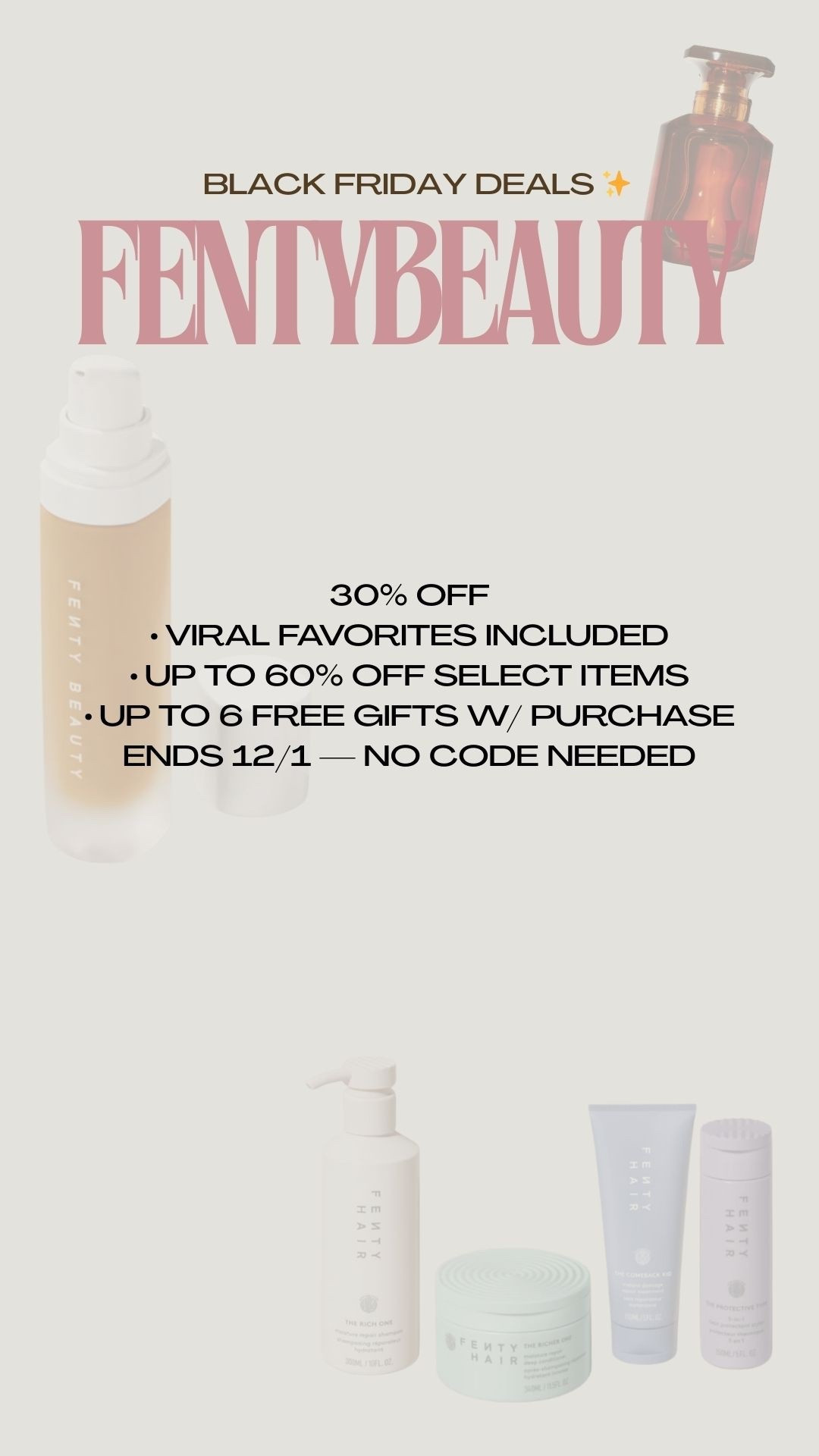 Fenty’s having a major sale ! 30% off sitewide plus deeper markdowns + free gifts. Linked the pieces I actually use and love. 🫶🏽

#LTKFindsUnder100 #LTKGiftGuide #LTKCyberWeek