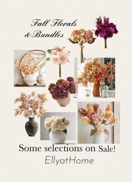 Beautiful fall florals, stems, bundles and arrangements for fall styling. Fall colors. Some selections on sale. Labor Day sales. From Pottery Barn. 

#LTKsalealert #LTKSeasonal #LTKhome