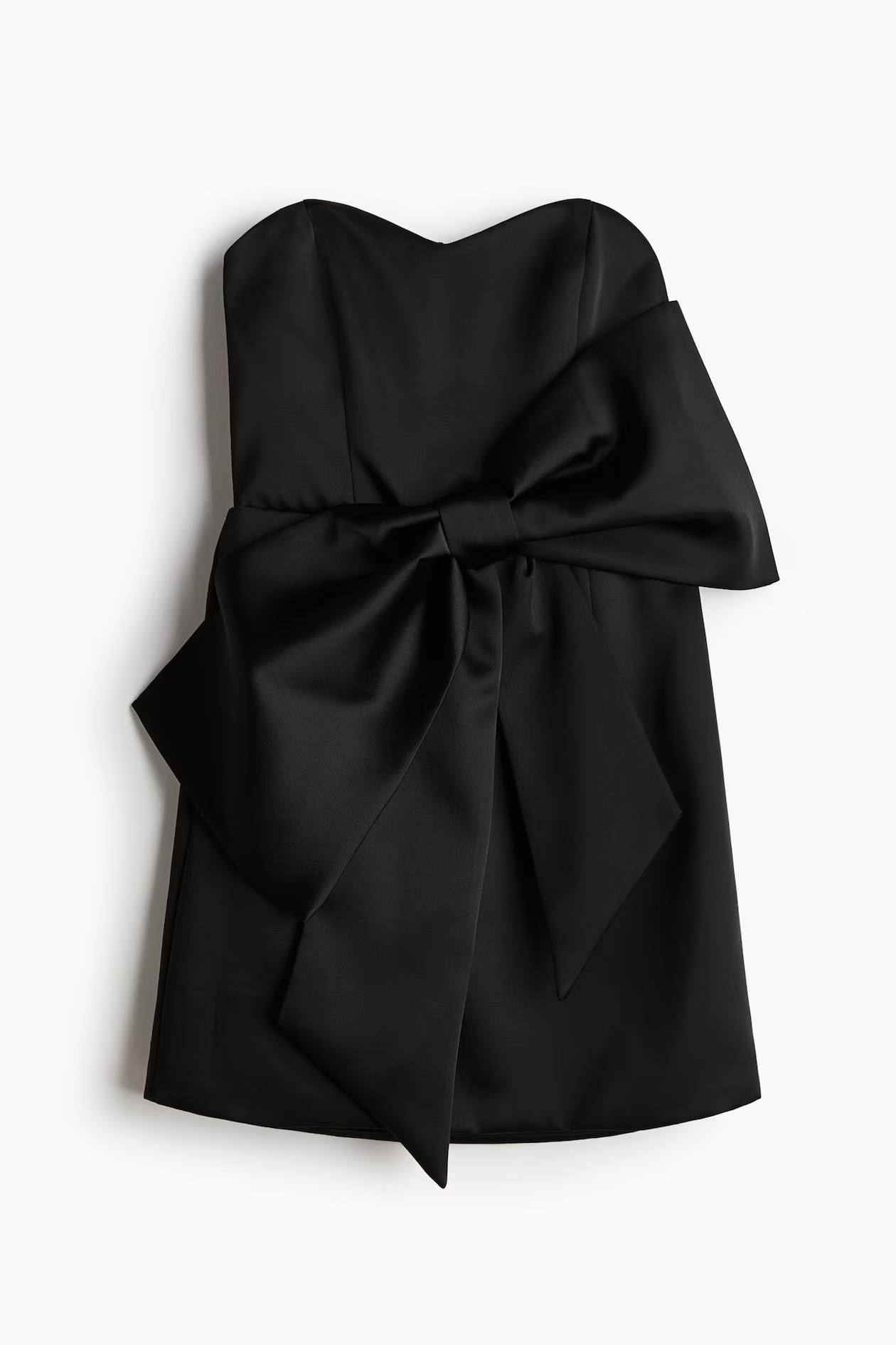 Bow-Front Satin Bandeau Dress | H&M (US + CA)