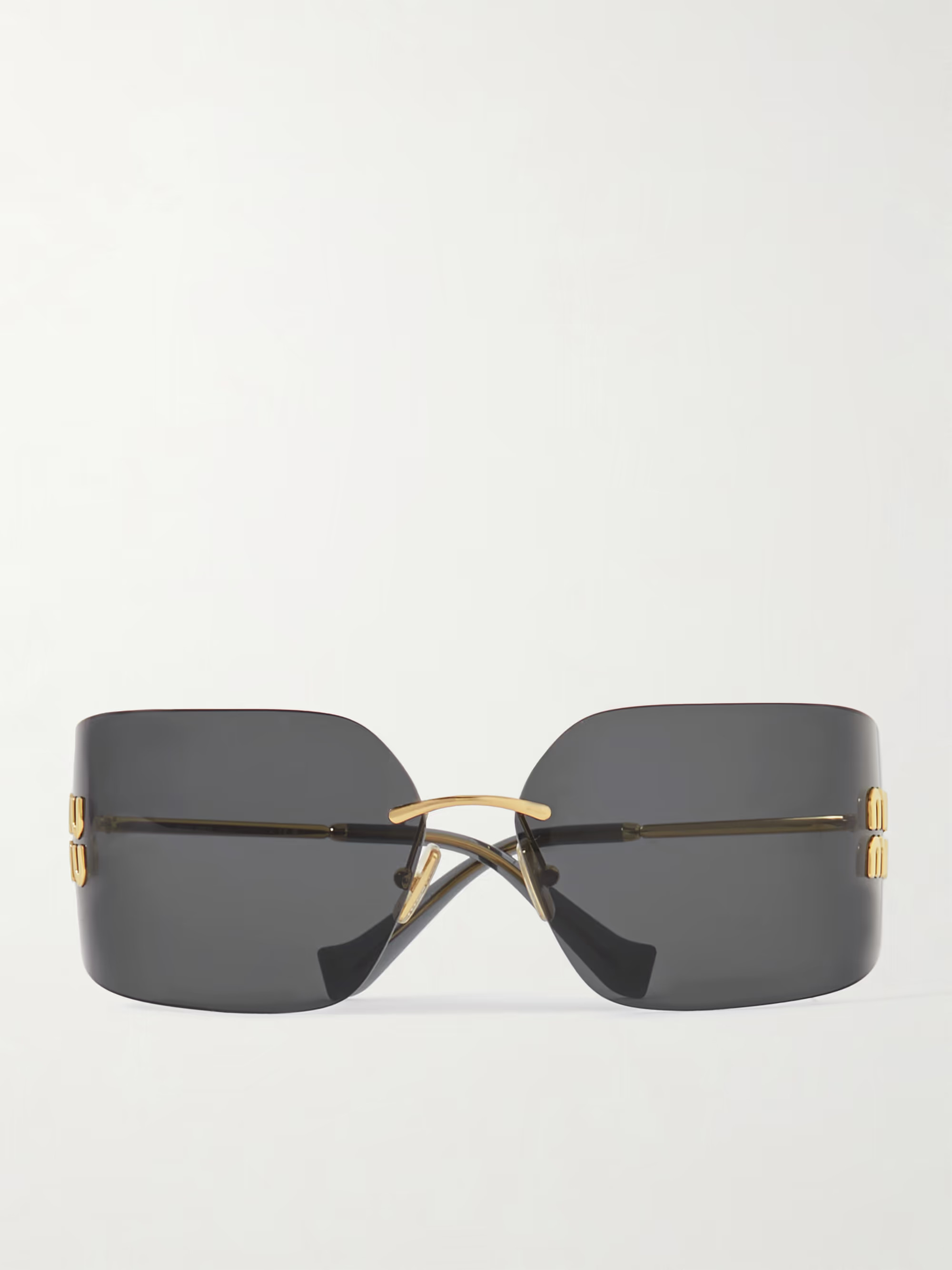 D-frame gold-tone sunglasses | NET-A-PORTER (US)