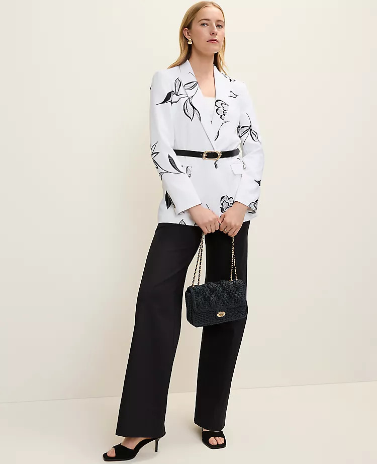 The Longline Blazer in Floral Print | Ann Taylor