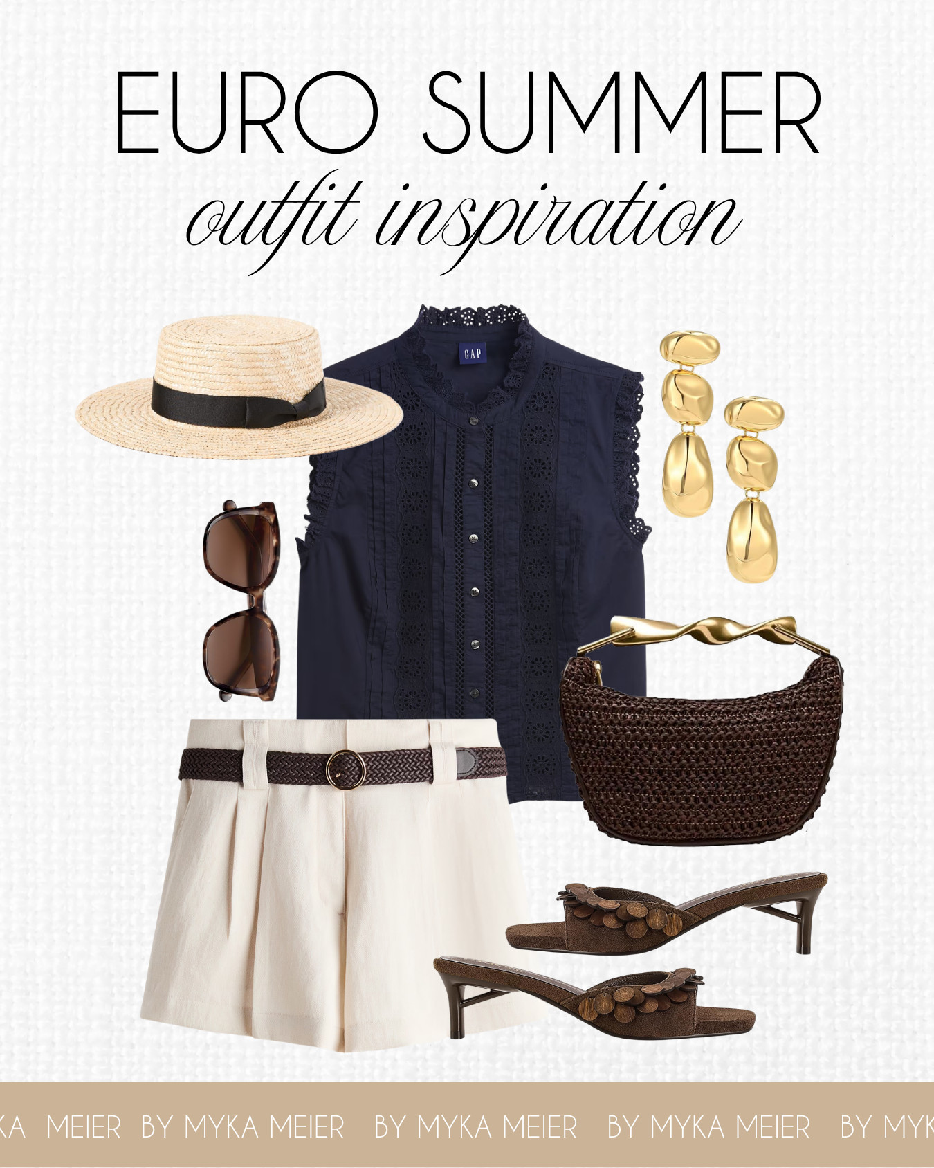 Inspired by European summer style with linen shorts, classic navy separates, raffia accessories, woven handbags, and effortless resort wear essentials. 

 #LTKootd #LTKSeasonal #LTKTravel