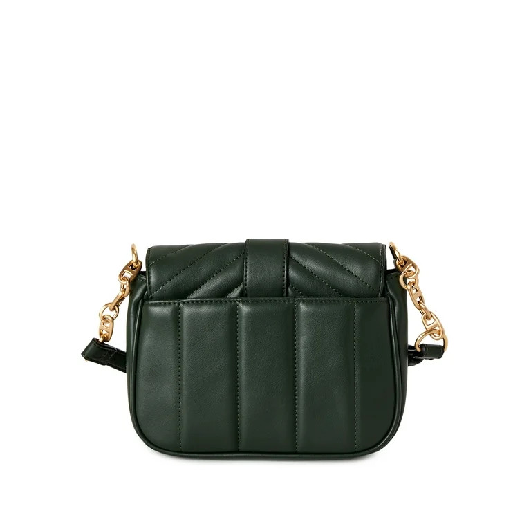 Time and Tru Women’s Camber Crossbody Handbag Green - Walmart.com | Walmart (US)