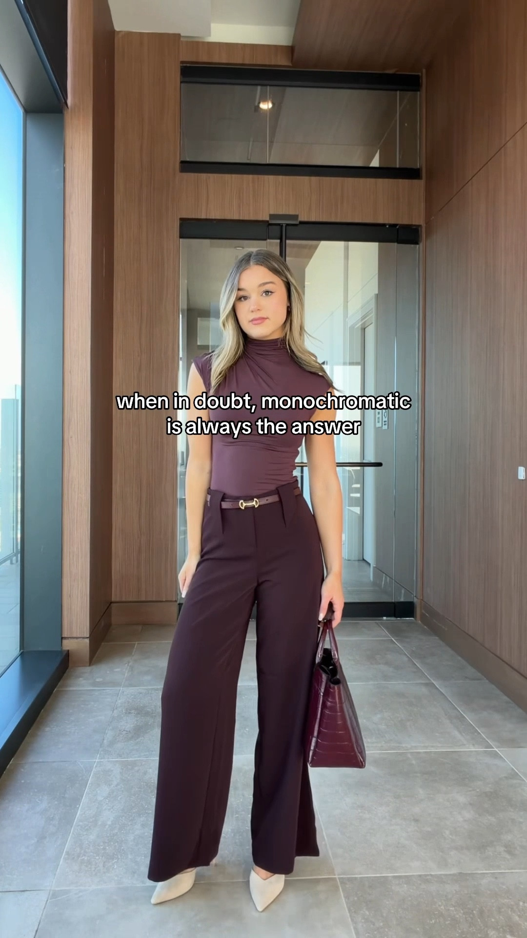 burgundy monochromatic office outfit 🫶🏼

#LTKWorkwear #LTKootd