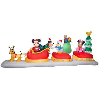 Gemmy 5.5 ft. H x 3 ft. W x 15 ft. 49 in.L LED Lighted Christmas Inflatable Animated Airblown-Mic... | The Home Depot
