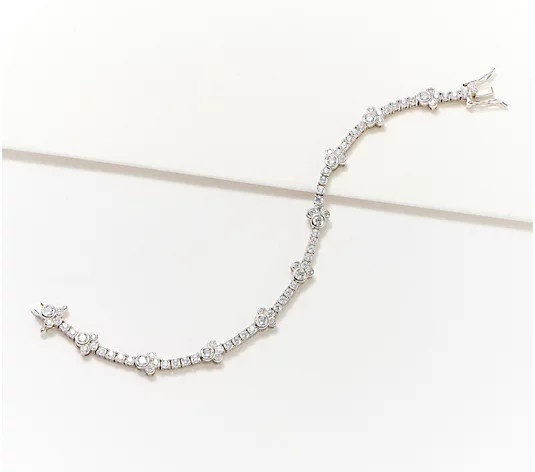 Diamonique's Disney Mickey Tennis Bracelet, Sterling Silver - QVC.com | QVC