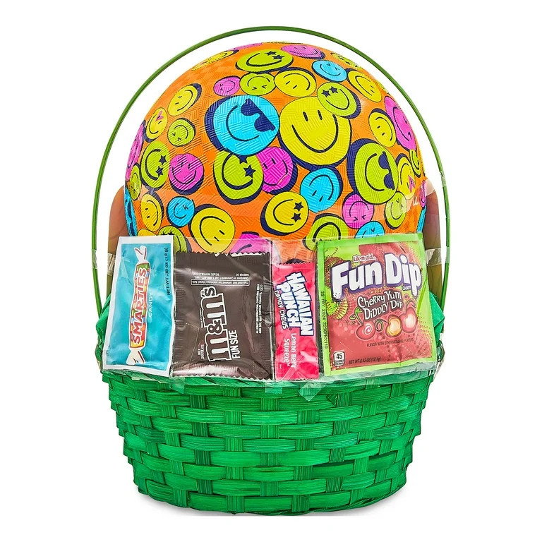 Smiley Playground Ball Easter Basket with Candies, Wondertreats | Walmart (US)
