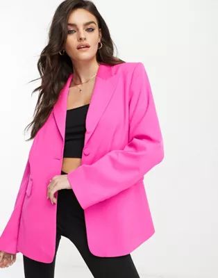 & Other Stories single breasted blazer in hot pink - part of a set | ASOS (Global)