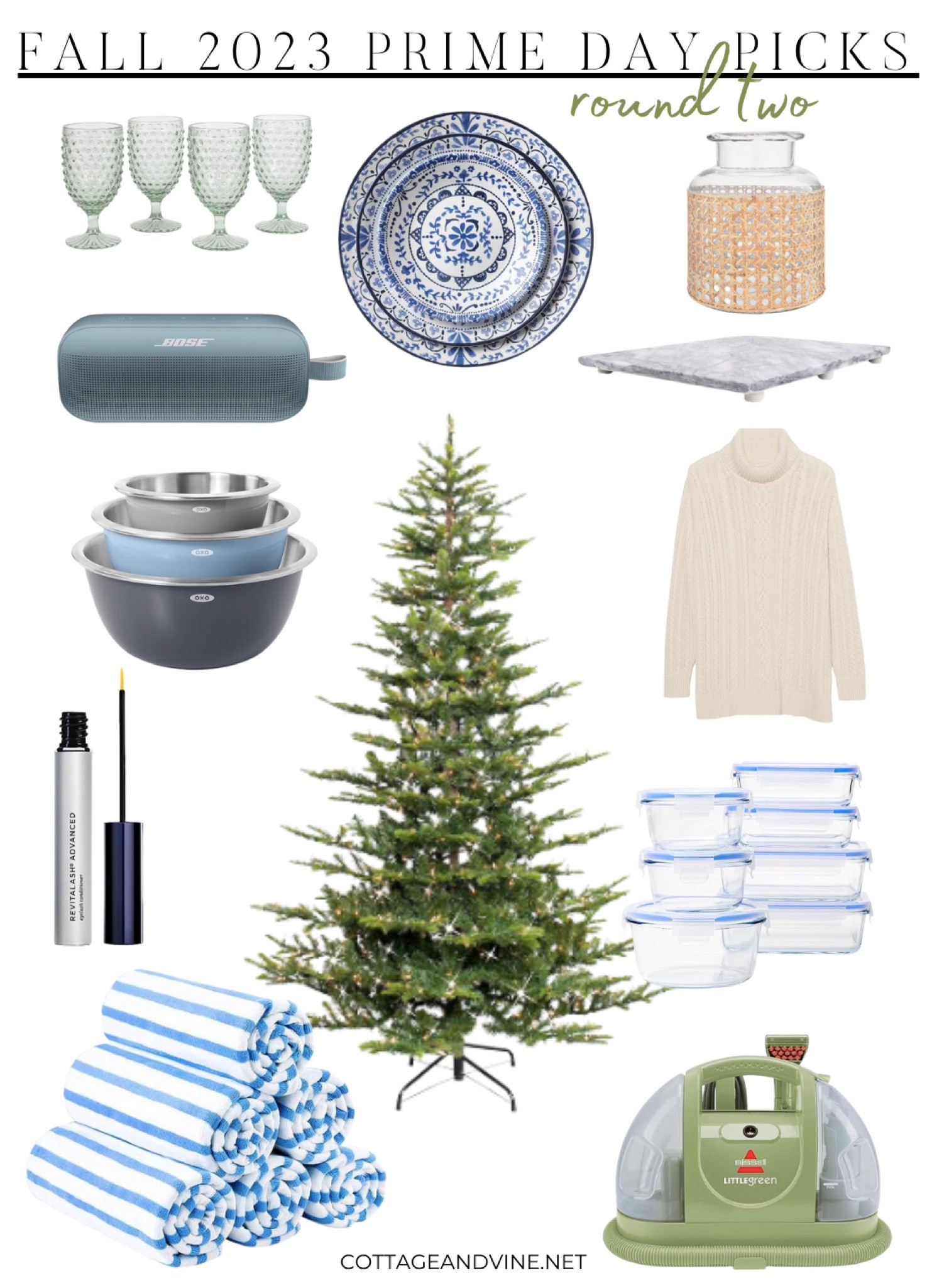 More Prime Day sale picks!  Christmas tree, fisherman cable sweater, glass food storage, glassware, Bose, bissell, raffia vase, beach towels, charcuterie 

#LTKhome #LTKxPrime #LTKsalealert