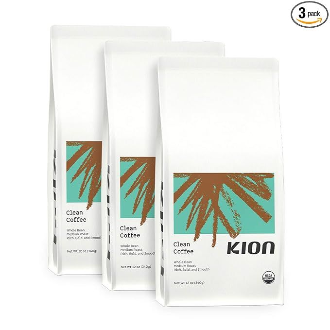 Kion Organic Whole Bean Coffee, Tested for Toxins, Ethically Sourced, Rich, Bold, and Smooth, Med... | Amazon (US)