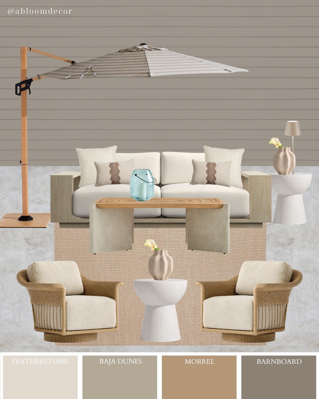 Neutral Coastal Outdoor Patio Mood Board

#LTKHome