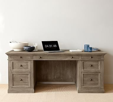 Livingston 75" Executive Desk with Drawers | Pottery Barn (US)