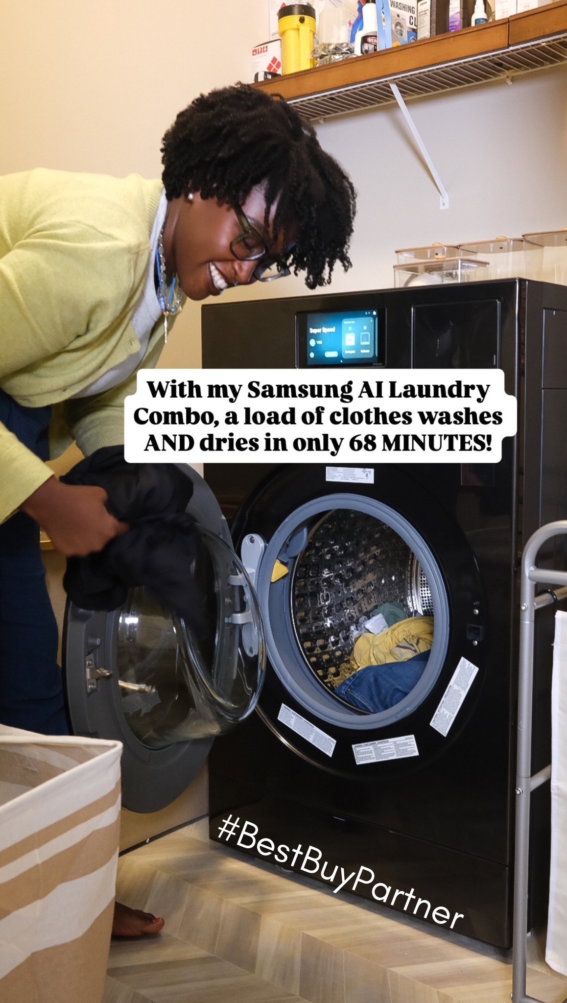 #BestBuyPartner Dreaming of having your laundry day set on autopilot? Well stop dreaming and get your own Samsung AI Vented Laundry Combo today! Shop now at @BestBuy! 
Save $790, now $1,999.99.  Plus save 50% on select Samsung laundry pedestals with qualifying combo machines. Valid through 12/3/25. #washer #dryer #combo  #washerdryercombo #laundry #Samsung  #laundryroom #2in1laundrycombo

#LTKFamily #LTKHome