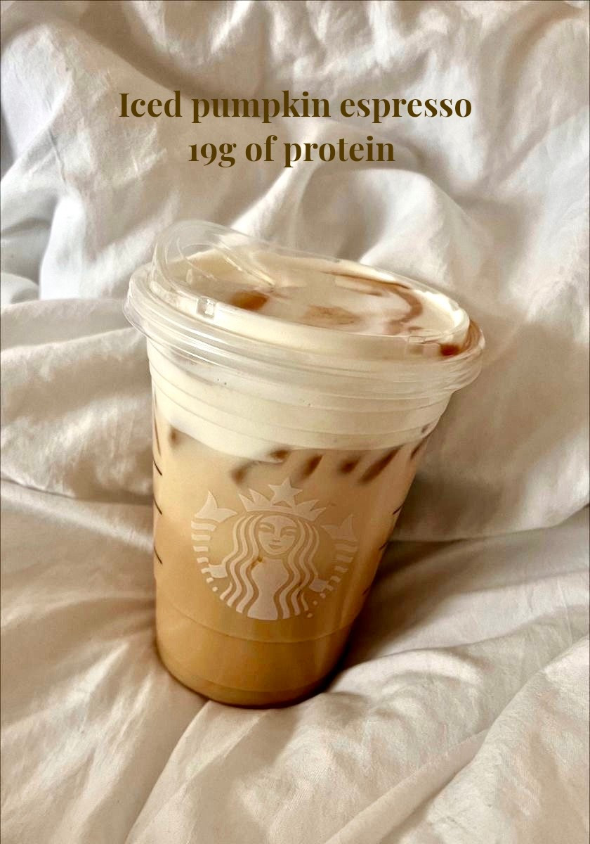Fav Starbucks coffee order currently 🎃
 
What to order: 
**iced espresso**
Doppio
Grande Cup
Splash of Oatmilk
1 Pump(s) Brown Sugar Syrup
Pumpkin Protein Cold Foam
Cinnamon Powder
1 Pumpkin Sauce

**can add sauce drizzle of choice** if you wish. 

#highprotein #lowcalorie #starbucks #coffee 

#LTKSeasonal