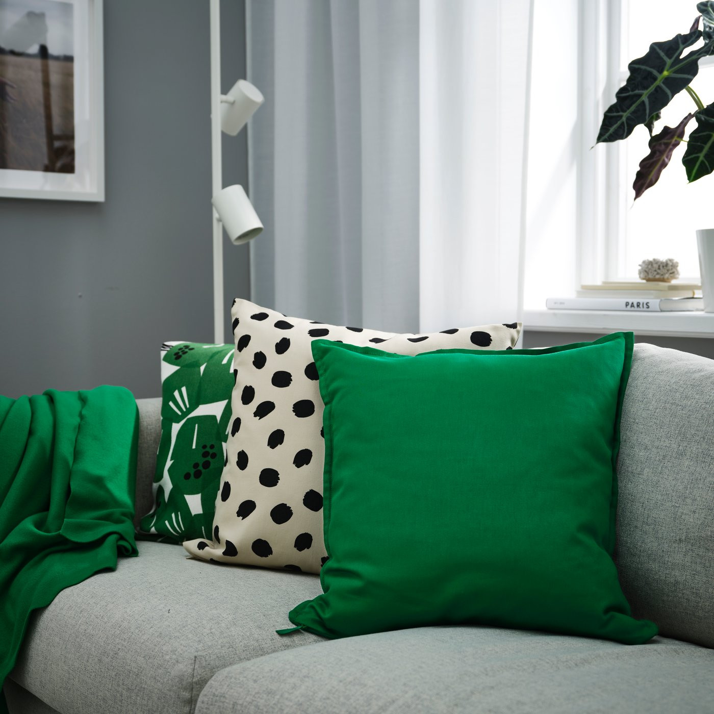 IKEA GURLI cushion cover, green, 20x20 | IKEA US
