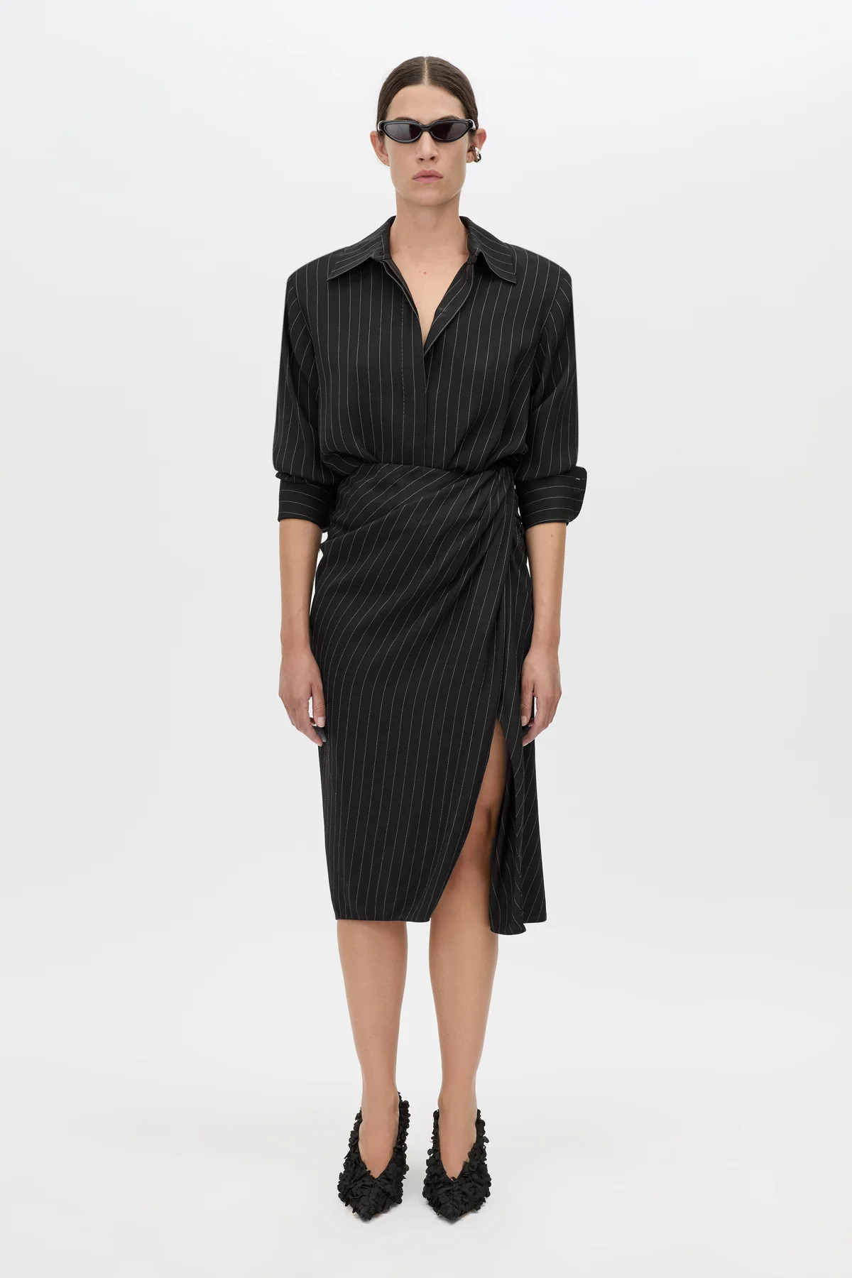 Varda Boxy Shirt in Black and Cream Stripe - CAMILLA AND MARC® C&M | CAMILLA AND MARC (US, UK, EU)