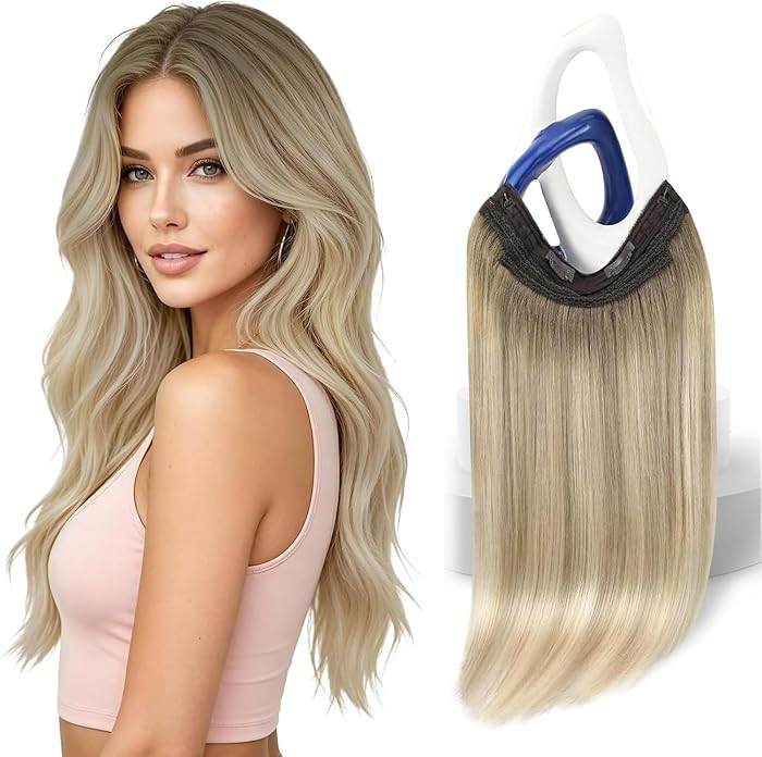 Sunny Hair Wire Hair Extensions 16 Inch Invisible Fish Line For Women | Amazon (US)