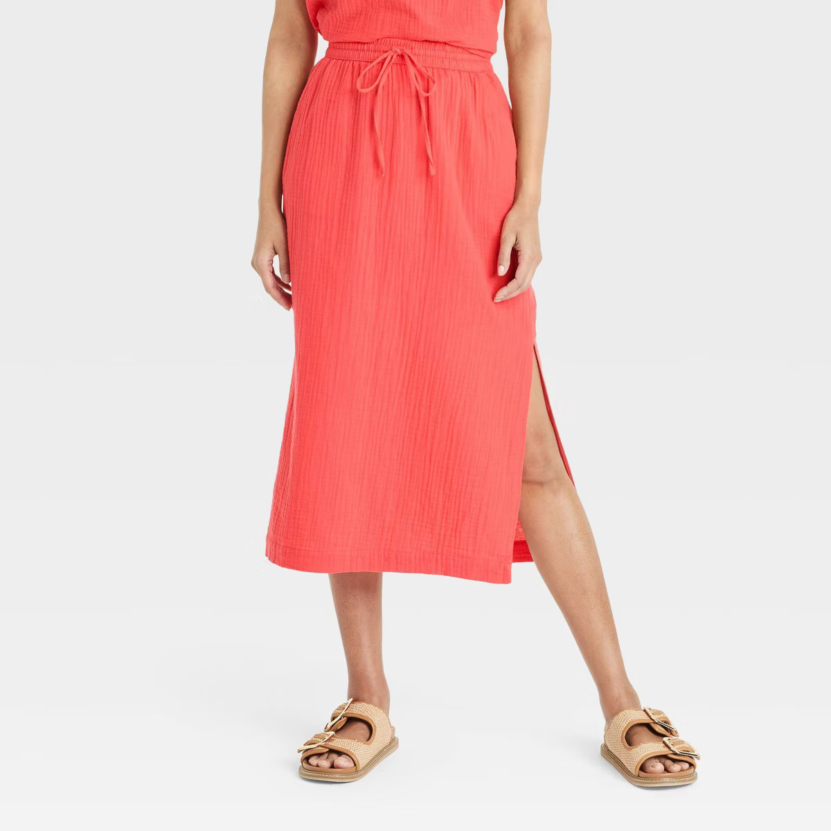 Women's Gauze Midi Pencil Skirt - Universal Thread™ | Target