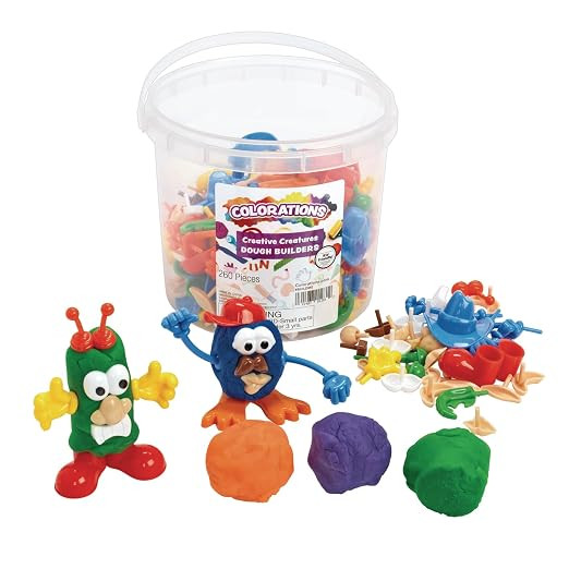 Colorations - BUILDME Creative Creatures Dough Builders (Includes 260 pieces) - Dough & Molding C... | Amazon (US)
