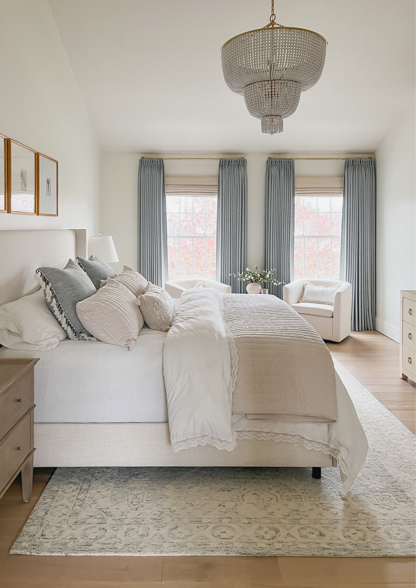 Curtain details:
Isabella heavyweight polyester cotton blend
Winter Sky
Triple pleated header
Room darkening liner
memory training
My curtain measurements 95”L x 75”W

Roman Shade:
Marble white
Outside mount
Room darkening liner

Use code: MICHELLE10 for 10% off!

Curtains, window treatments, home decor, drapery, pinch pleat curtains, pinch pleat drapery, Amazon curtains, window coverings

#LTKhome #LTKstyletip #LTKsalealert