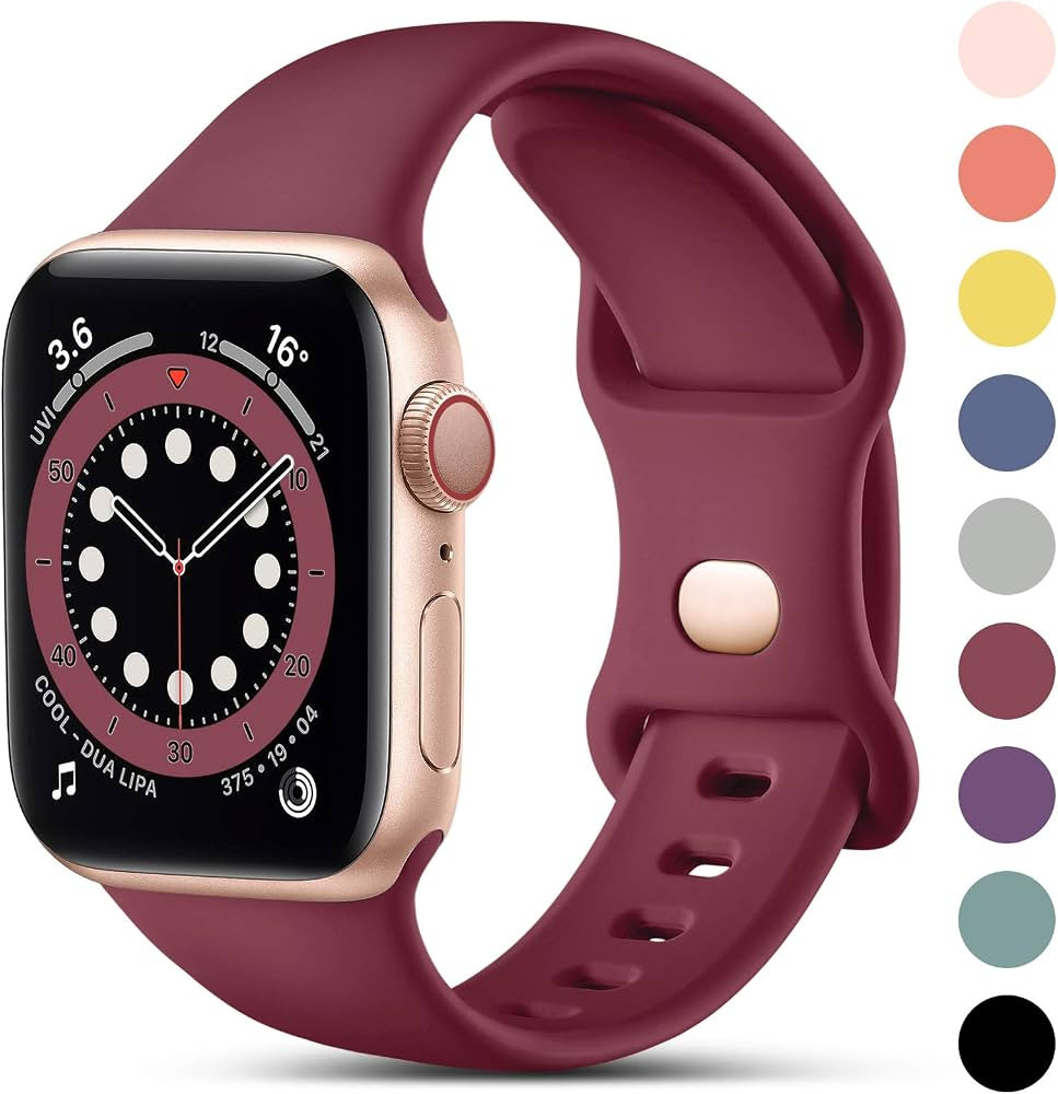 CeMiKa Compatible with Apple Watch Strap 41mm 40mm 38mm 42mm, Silicone Sport Band Replacement Str... | Amazon (UK)