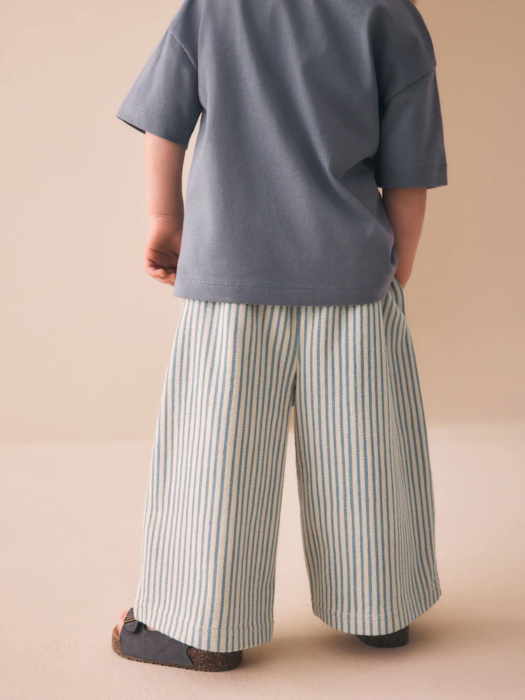 Blue/Ecru Stripe Textured Lightweight Joggers (3mths-7yrs) | Next US
