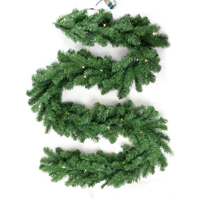 9' Tall Northern Pre-Lit Garland with 50 Warm Lights – Lifelike Artificial Pine, Perfect for Holiday Decor, Mantels, Staircases, and Christmas Display | Wayfair North America