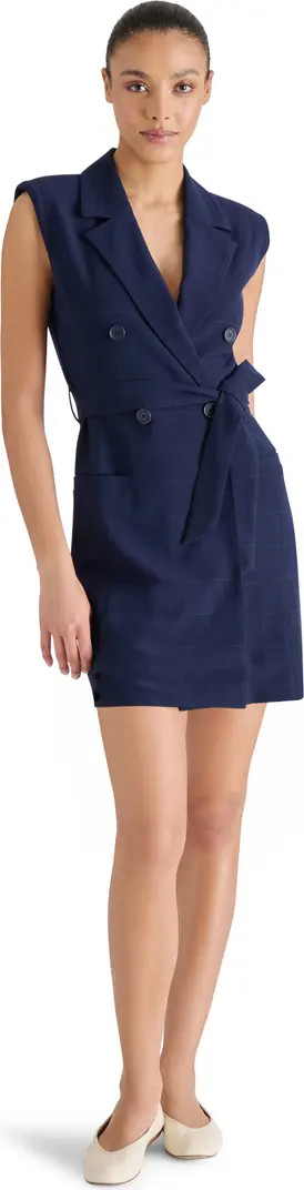 Steve Madden Onyx Windowpane Check Blazer Dress | Nordstrom | Nordstrom