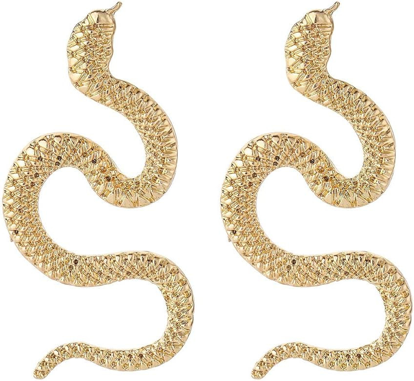 Punk Personalized Snake Dangle Stud Earrings for Women Exaggerated Long Drop Earring Halloween Je... | Amazon (US)