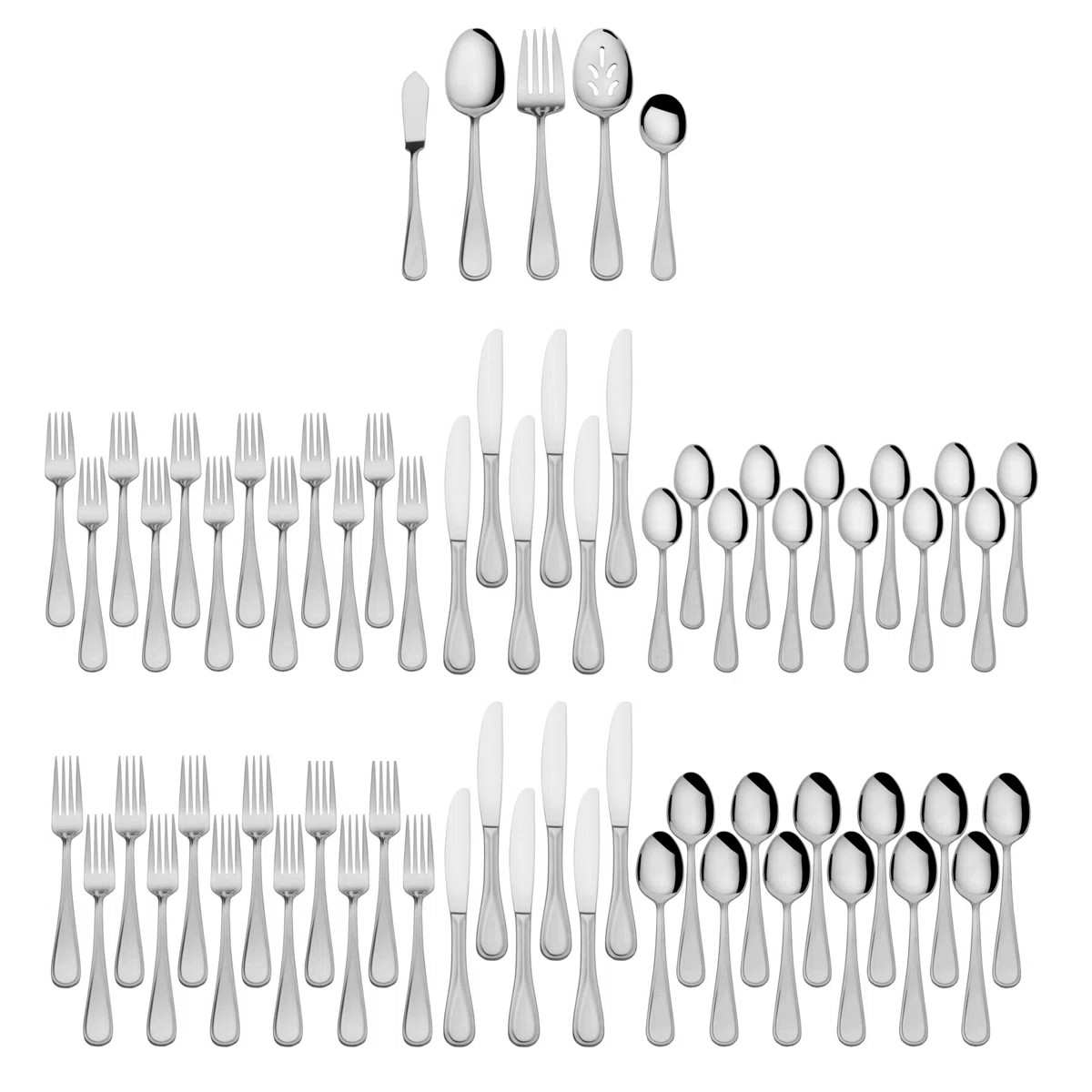 Mikasa Bravo 65-Piece 18/10 Stainless Steel Flatware Set, Service for 12 | Wayfair North America