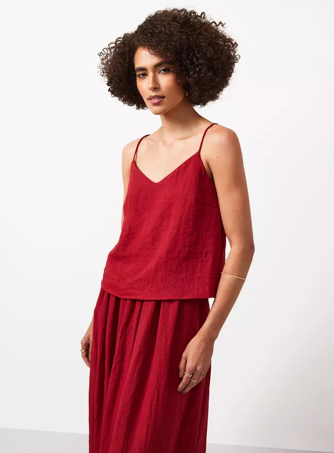 Buy Dark Red Co-ord Cami Top 6 | Camisoles and vests | Tu | Tu Clothing