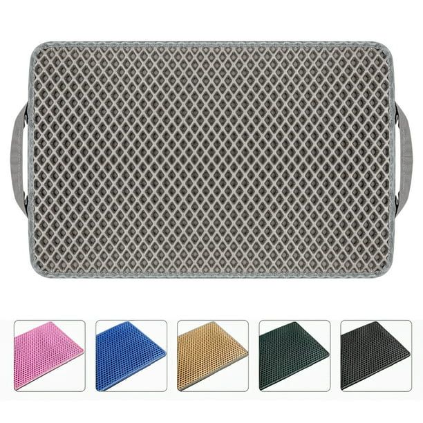 Pefilos Double Layer Anti Tracking Waterproof Cat Litter Trapping Mat Gray | Walmart (US)
