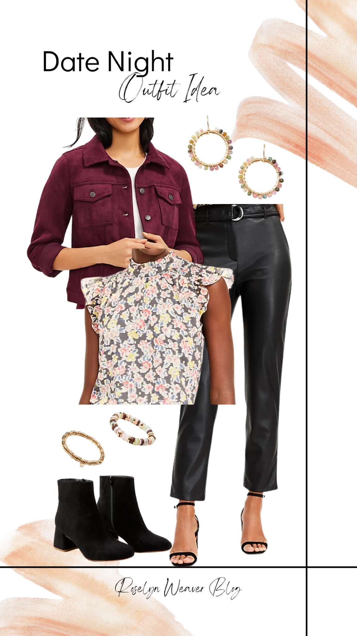 Date night outfit 

Faux leather pants, suede jacket, booties 

#LTKunder100 #LTKstyletip #LTKunder50
