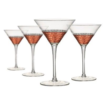 Artland Coppertino 4pk 9oz Martini Glasses | Target