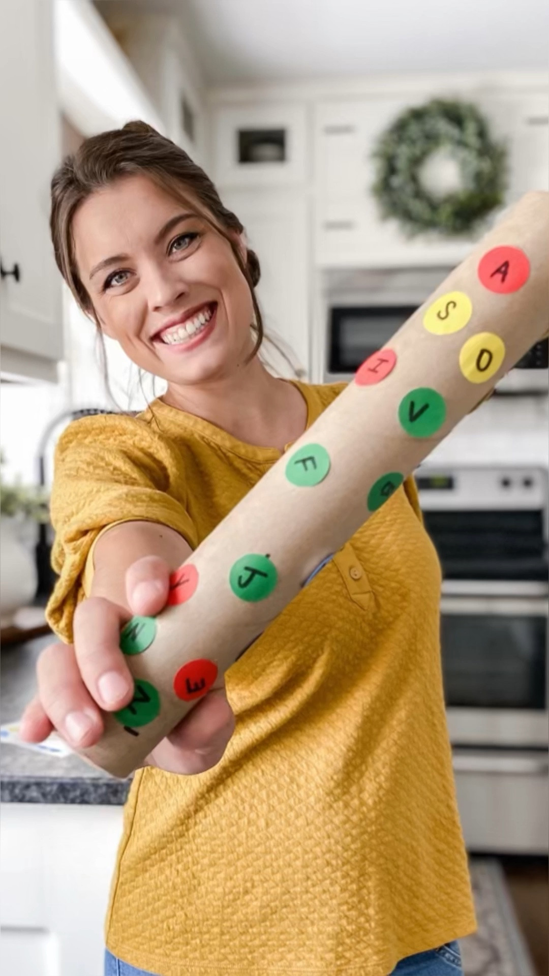 Letter recognition practice and lowercase/uppercase matching for preschoolers using a paper towel roll, permanent marker, and dot stickers. Easy set-up activity for indoor learning at home!

#LTKFind #LTKkids #LTKfamily