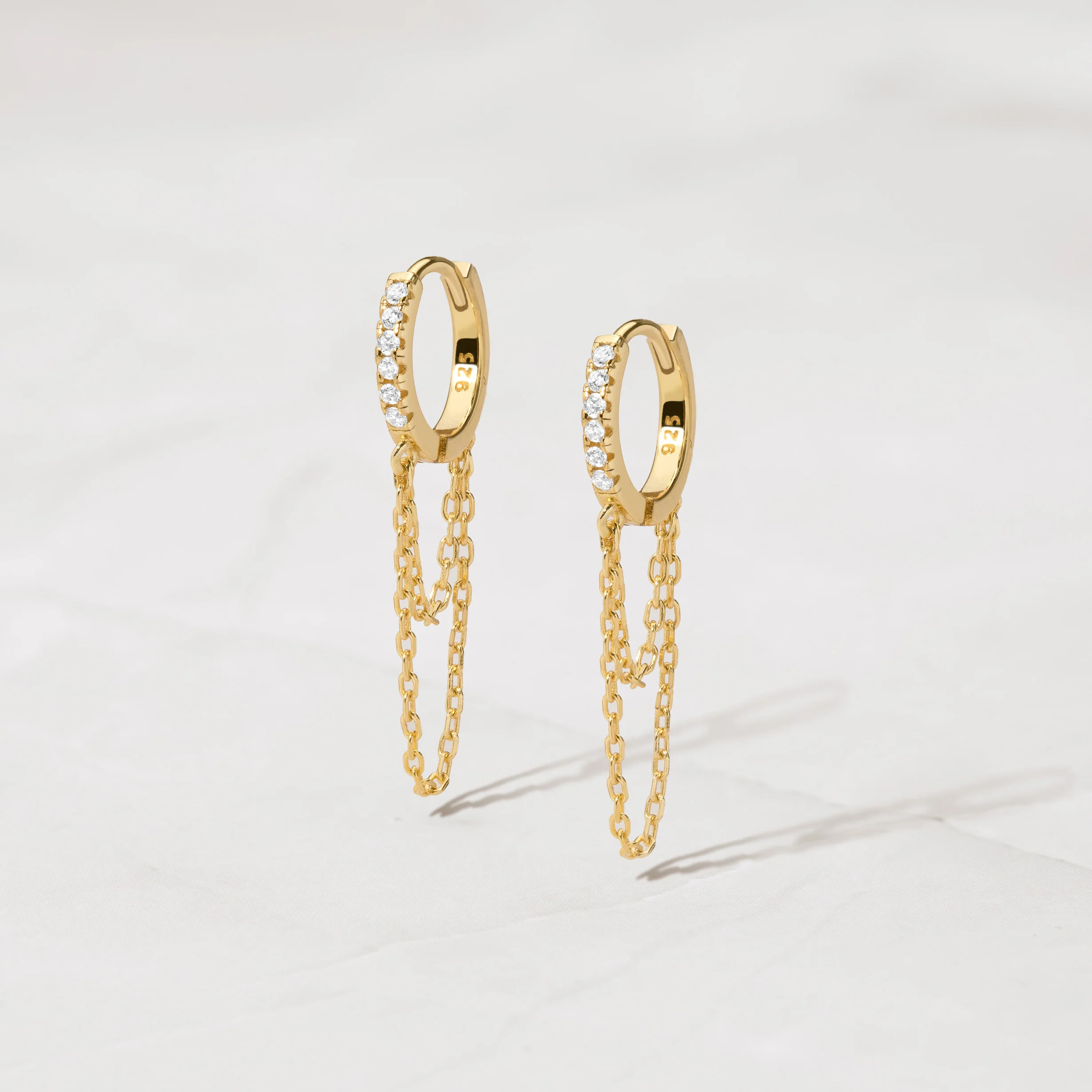 Chain Link Huggies | Sami Jewels