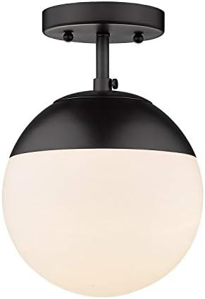 Dixon Semi-Flush Matte Black with Opal Glass | Amazon (US)