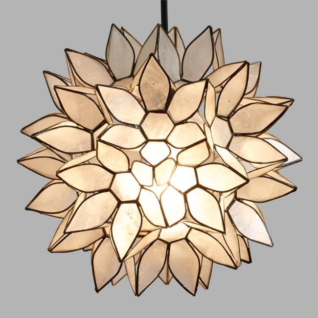 Small Capiz Lotus Pendant Shade | World Market