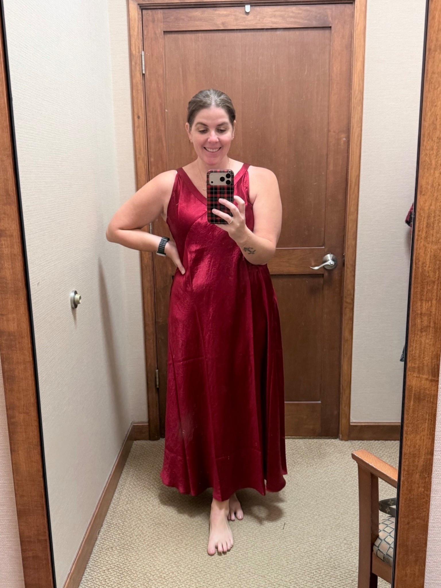 Simple, basic and absolutely elegant! This satin dress is from Eileen Fisher and it is one that can be dressed up or down for any holiday event! The dress runs a tad big, I’m in a medium and still had room, but it is absolutely gorgeous! 

#LTKSeasonal #LTKootd #LTKHoliday