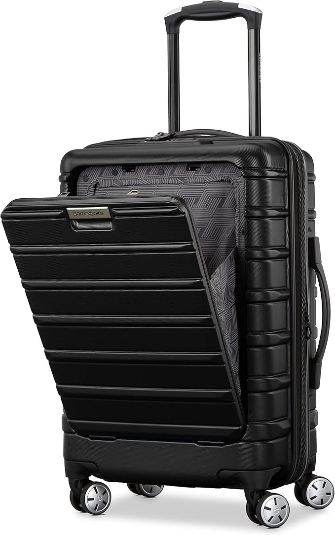 Samsonite Omni 2 PRO Hardside Expandable Luggage with Spinners | Midnight Black | Carry-on | Amazon (US)