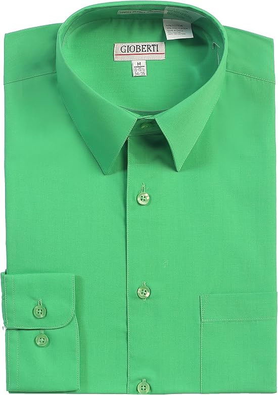 Gioberti Men's Long Sleeve Solid Dress Shirt | Amazon (US)