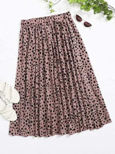 Plus Allover Print A-line Skirt | SHEIN