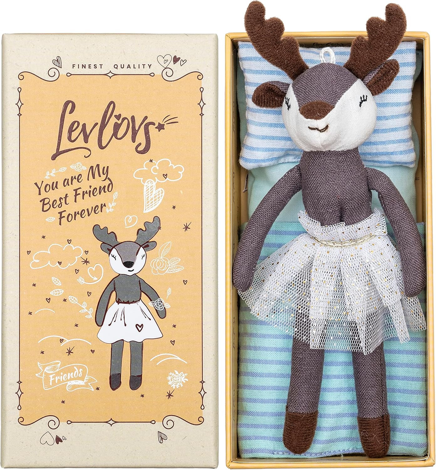 LEVLOVS Mouse in a Matchbox and Friends Toy Baby Registry Gift (Reindeer Elle) | Amazon (US)