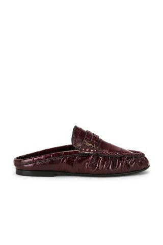 Saint Laurent LOAFERS LE LOAFER in Deep Bordeaux - Burgundy. Size 35.5 (also in ). | FWRD 