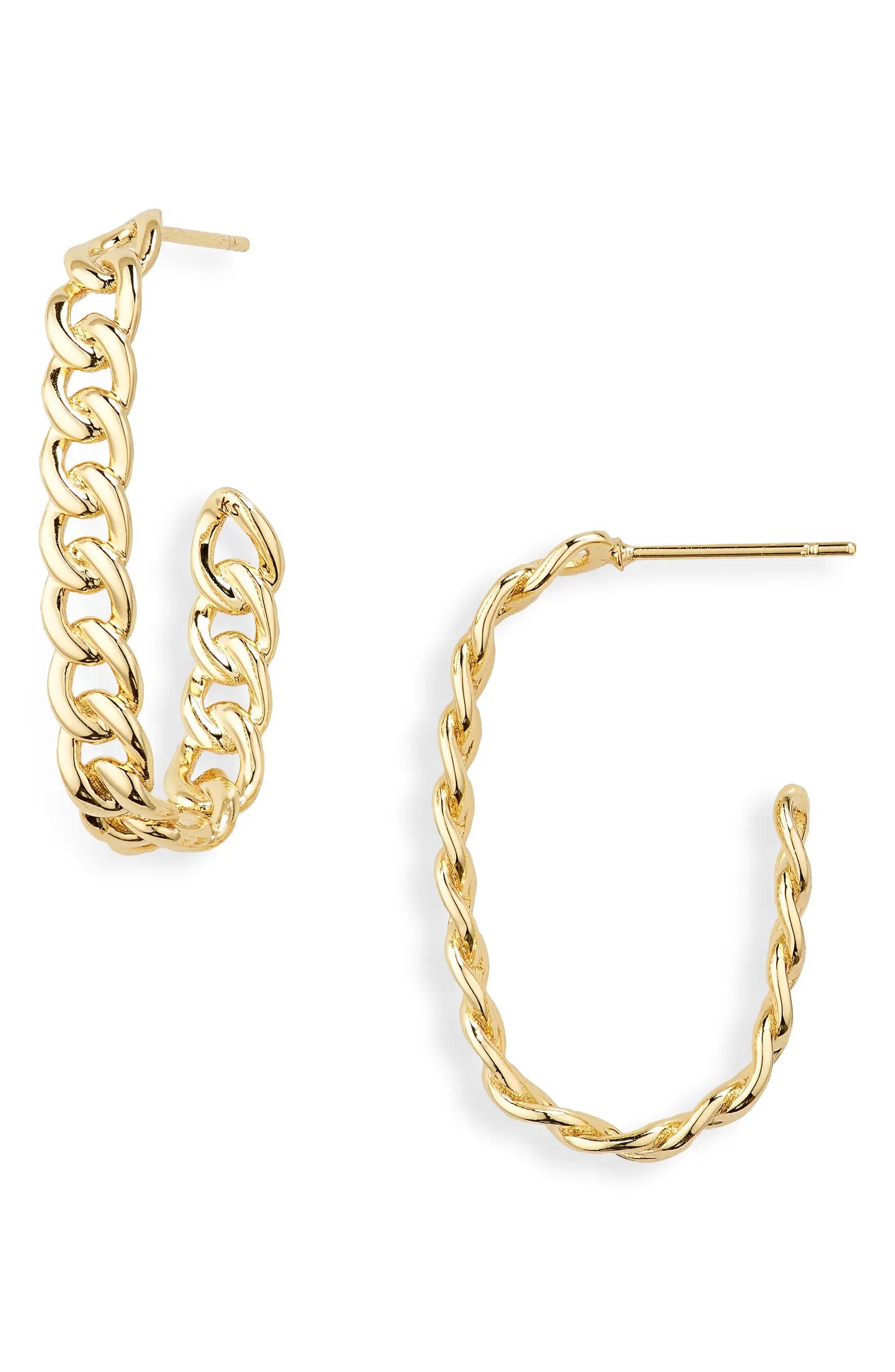 Grier Link Hoop Earrings | Nordstrom