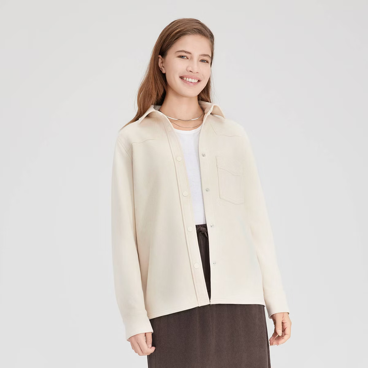 Women's Long Sleeve Faux Suede Western Button-Down Shirt - Universal Thread™ | Target