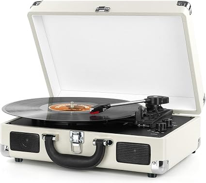 Vinyl Record Player Wireless Turntable Bluetooth 3-Speed Portable Vintage Suitcase with Built-in ... | Amazon (US)